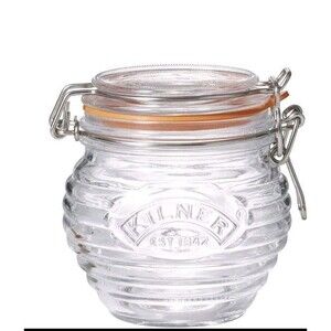 Kilner Glass Honey Pot Flip Top Clip Top Jar Storage Container  13.5 Ounces New